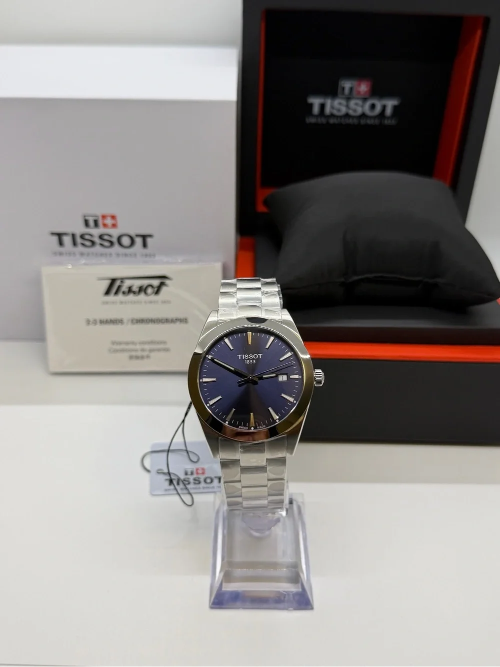 Tissot Gentlemen Stainless Steel 40mm Watch with Blue Dial